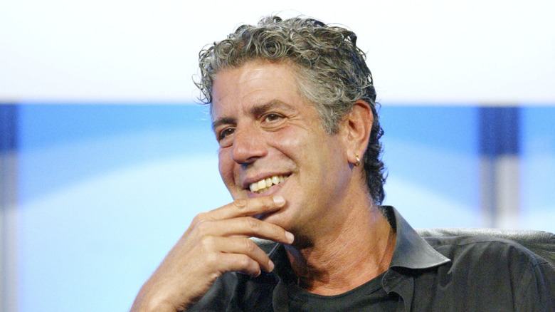 Anthony Bourdain smiles