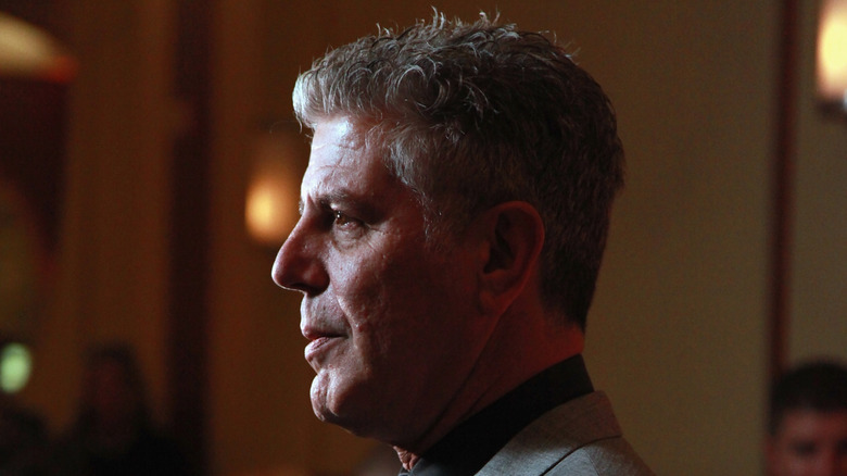 Anthony Bourdain in profile