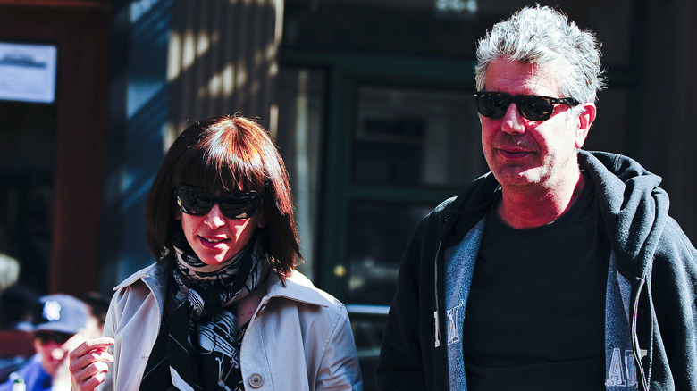Anthony Bourdain and Ottavia Busia