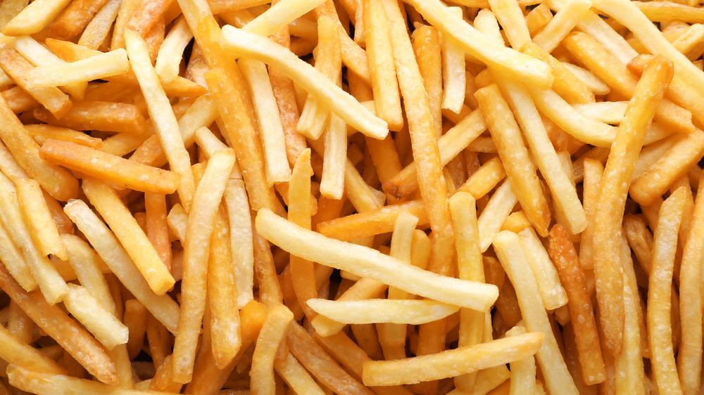 Pile of golden french fries