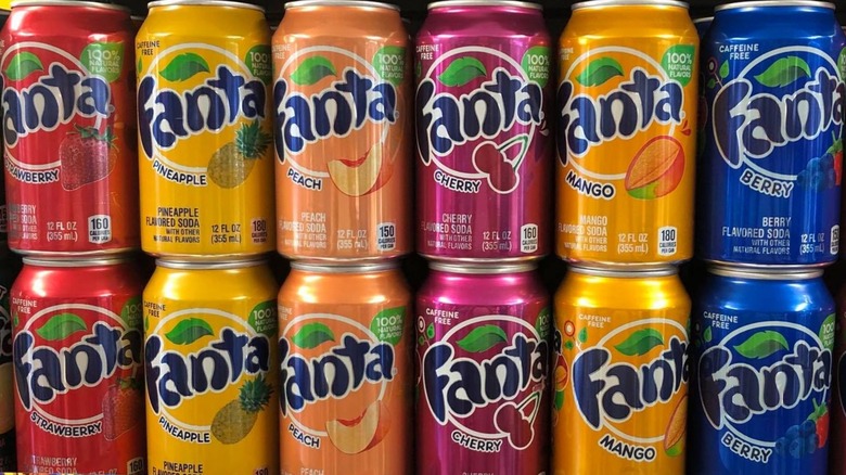 Two cans of Fanta