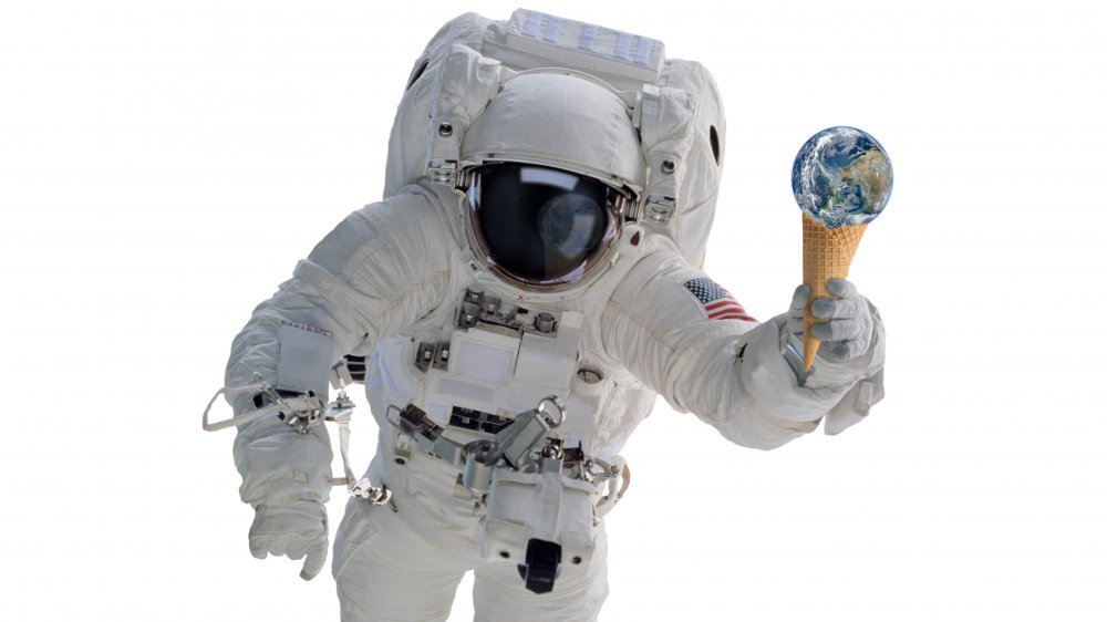 Astronaut with ice cream