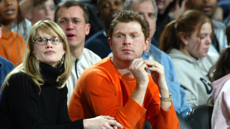 Bobby Flay and Stephanie March in crowd