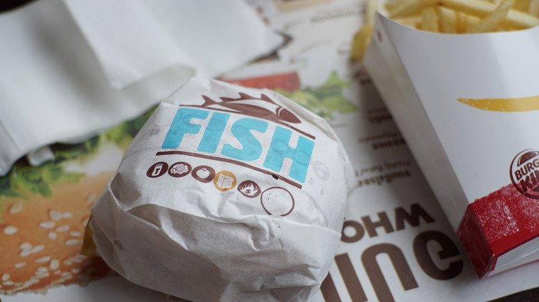 BK fish sandwich and fries