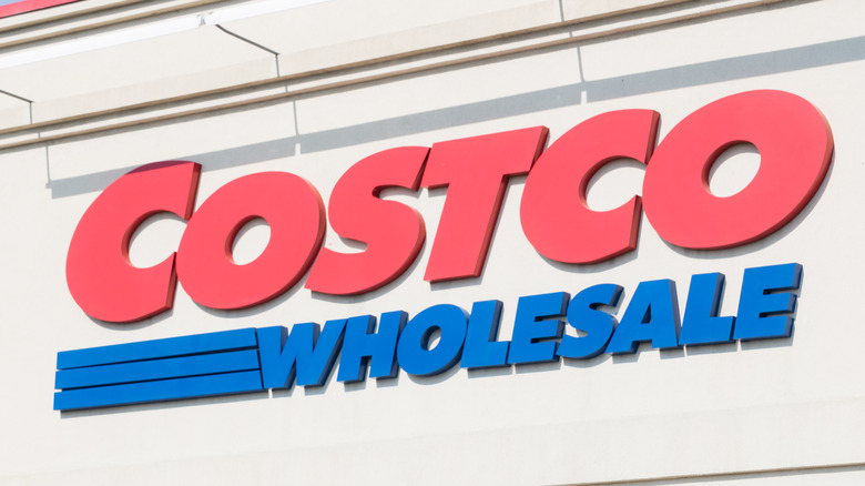 Red and blue Costco logo on exterior building