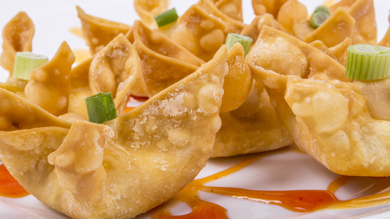 Up close image of Crab Rangoon