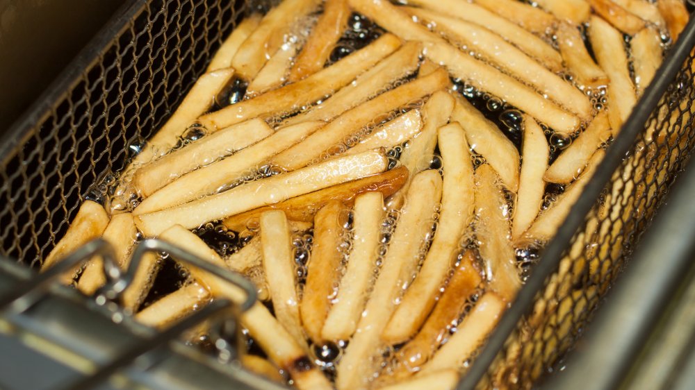 making fries