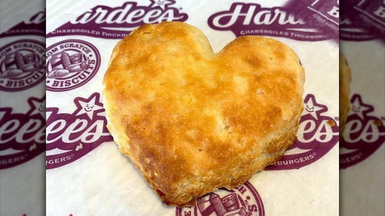 Heart-shaped Hardee's biscuit