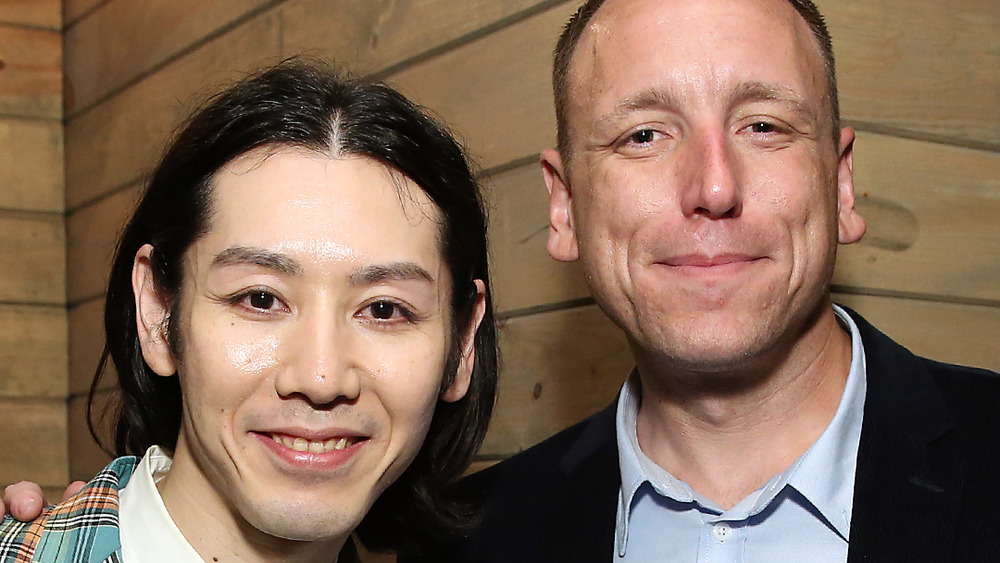 Takeru Kobayashi and Joey Chestnut