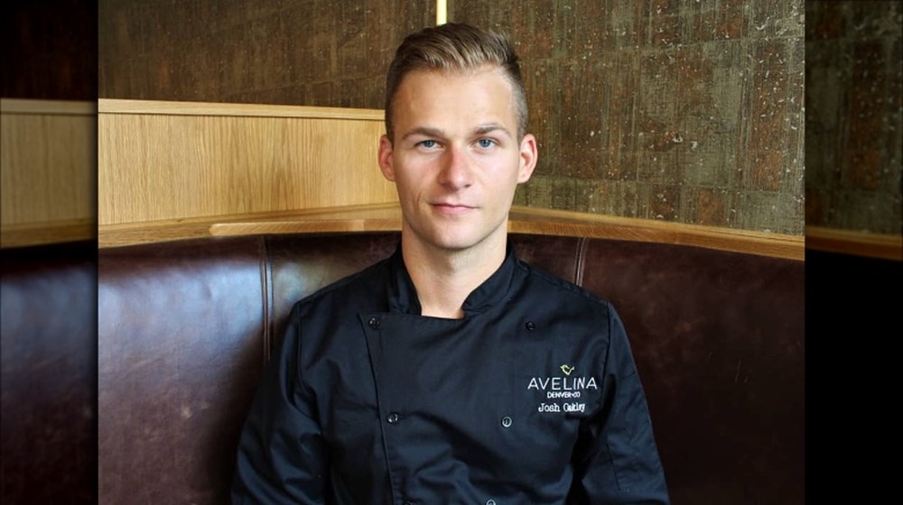 Chef Josh Oakley in a black outfit