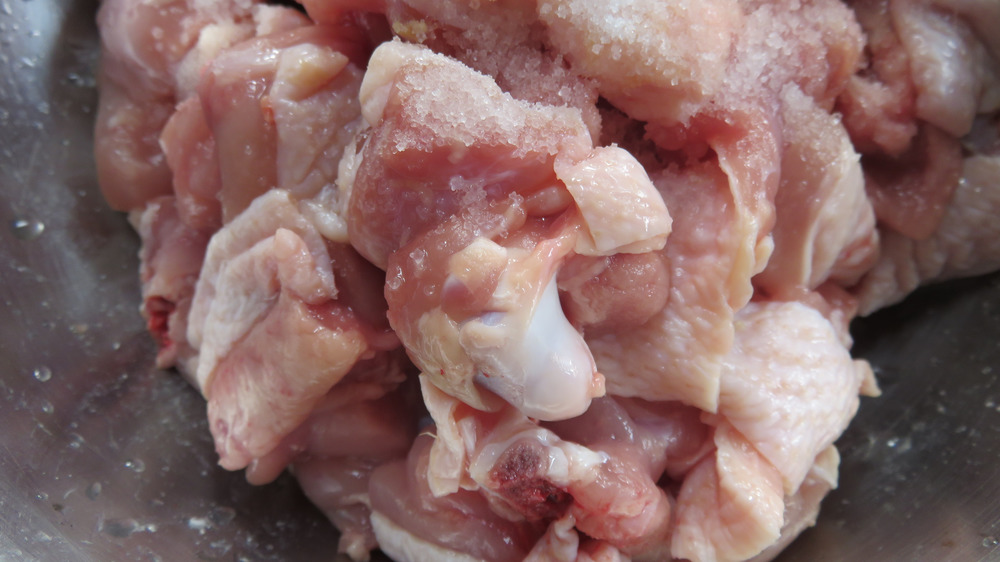 Raw chicken