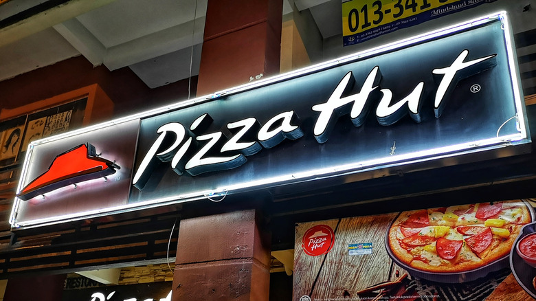 Pizza Hut store signboard