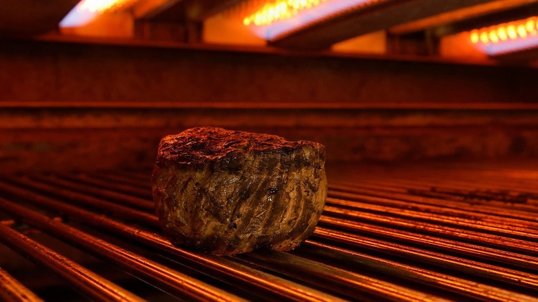 Steak in Ruth's Chris' broiler