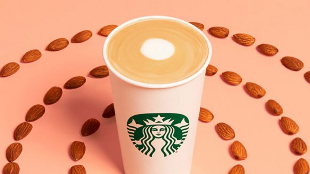 starbucks almond milk coffee drink 