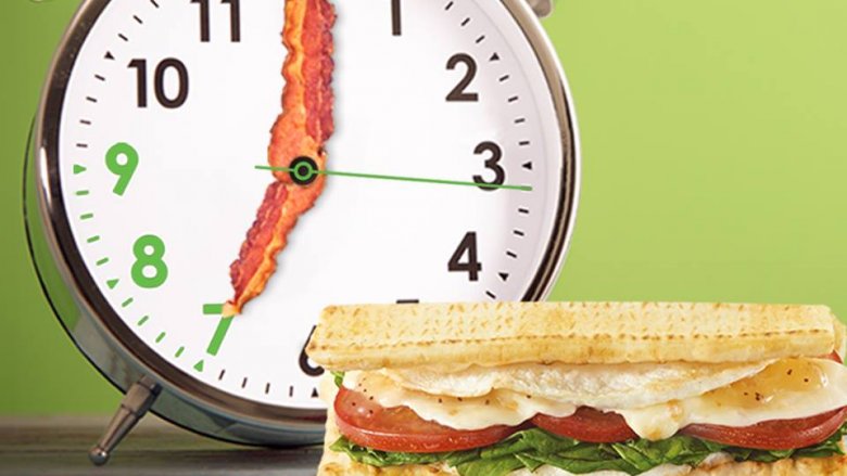 Subway breakfast sandwich ad