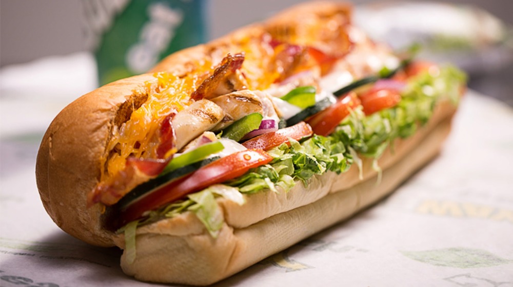 Subway Chicken and Bacon Ranch sandwich