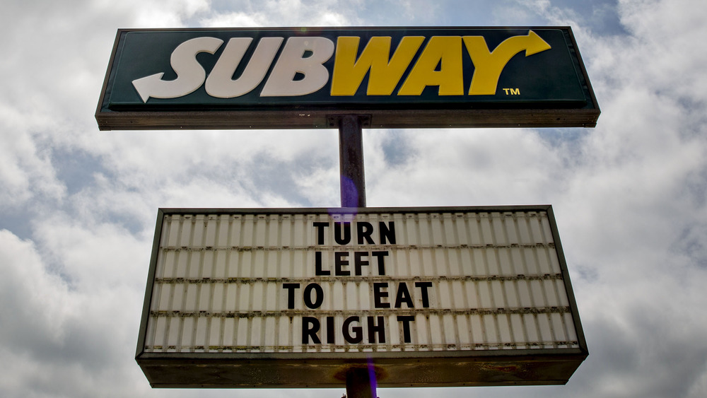 A Subway sign