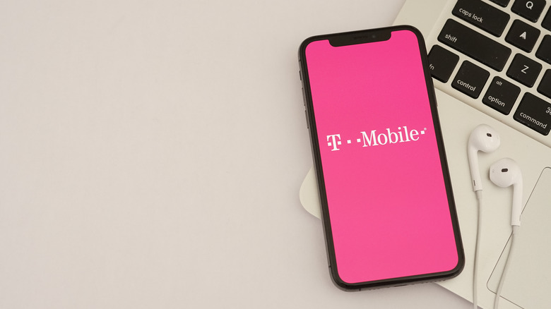 A phone with the T-Mobile logo