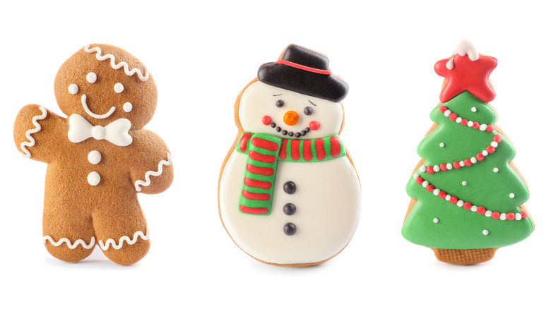 Decorated christmas cookies