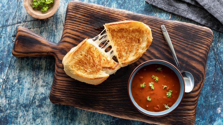 Grilled cheese and tomato soup