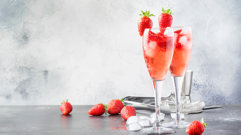 Champagne and strawberries