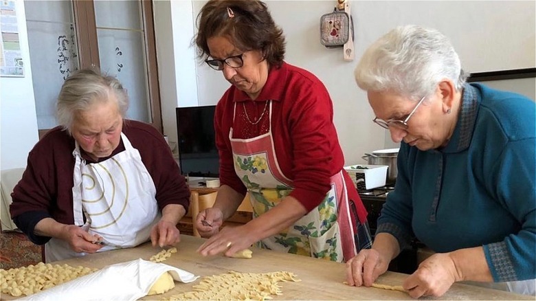 Pasta Grannies making pasta