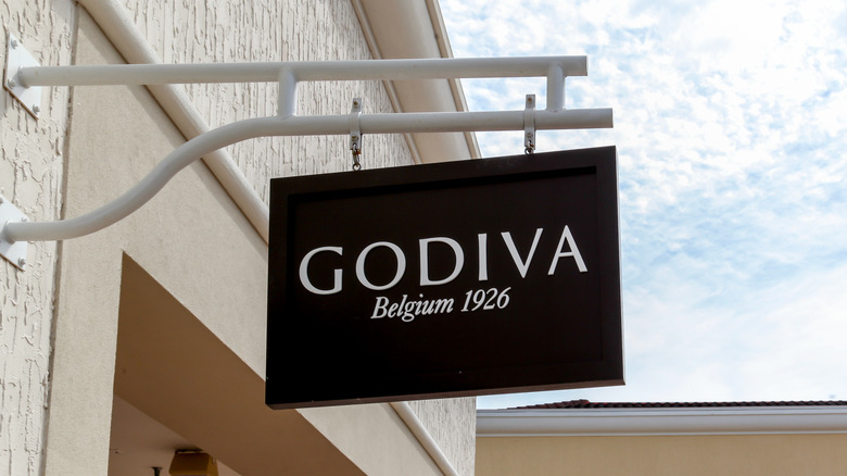 Godiva sign outside