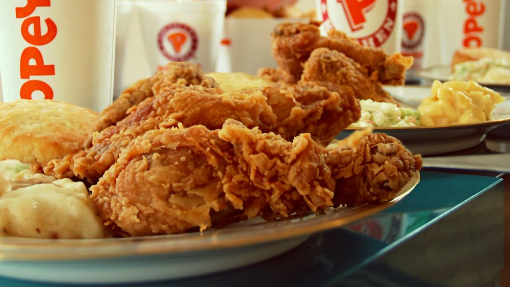 Popeyes fried chicken with sides