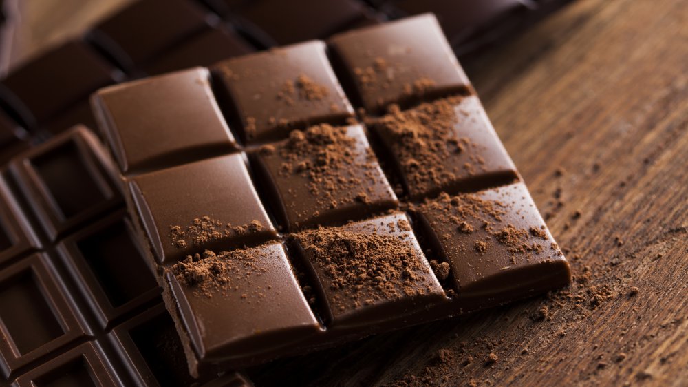 Dark chocolate squares