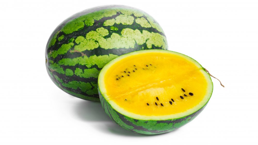 Fresh yellow watermelon