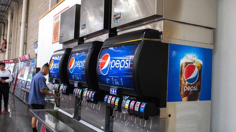 Costco fountain drink stations