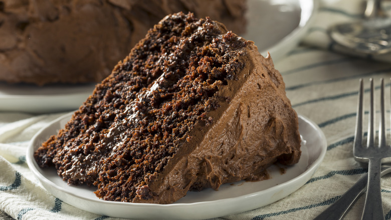 Chocolate cake with chocolate frosting