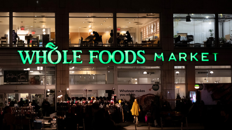 whole foods store at night