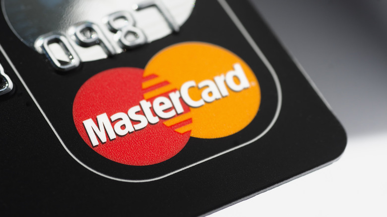MasterCard logo on bottom of card