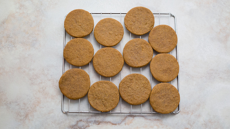 cookies cooling on wire rack