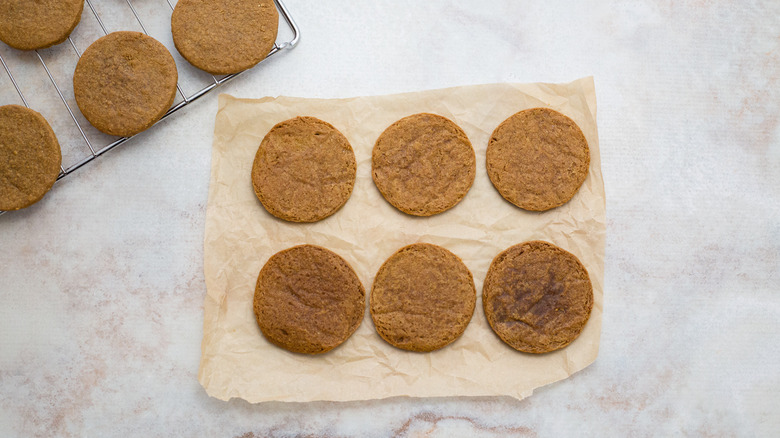 brown cookies on marble table