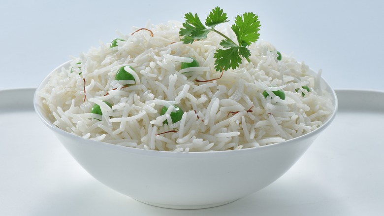 basmati rice with peas herbs and saffron