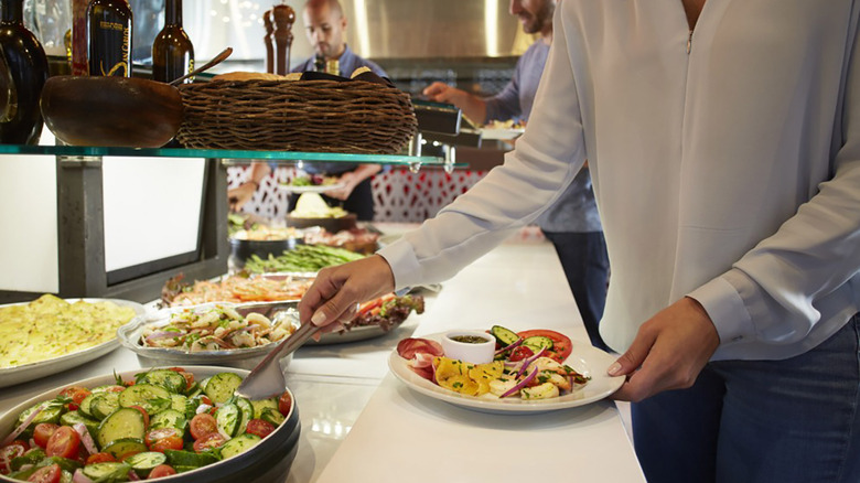 A Brazilian steakhouse salad bar