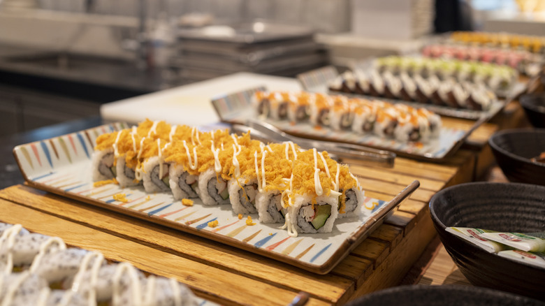 buffet of sushi