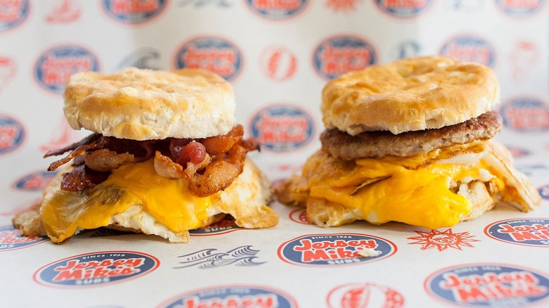 Jersey Mike's breakfast sandwiches