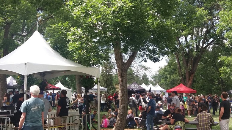 mingling at Colorado Brewers Festival