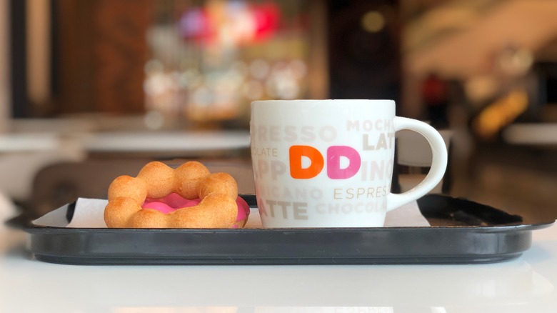 Dunkin' coffee and donut