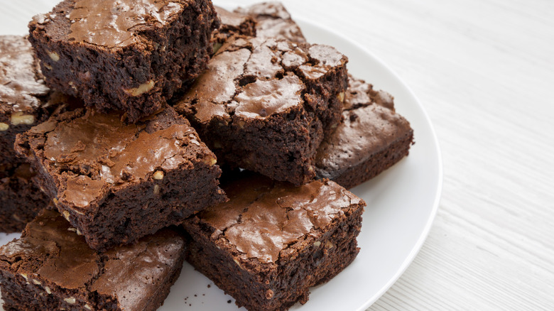 Brownies on a plate