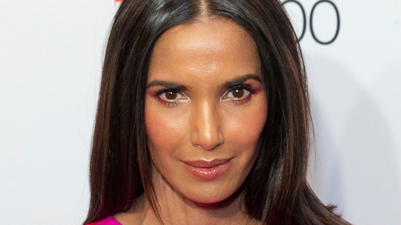 Padma Lakshmi smiling slightly