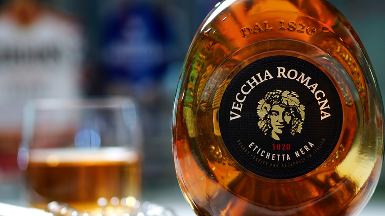A bottle of Vecchia Romagna brandy