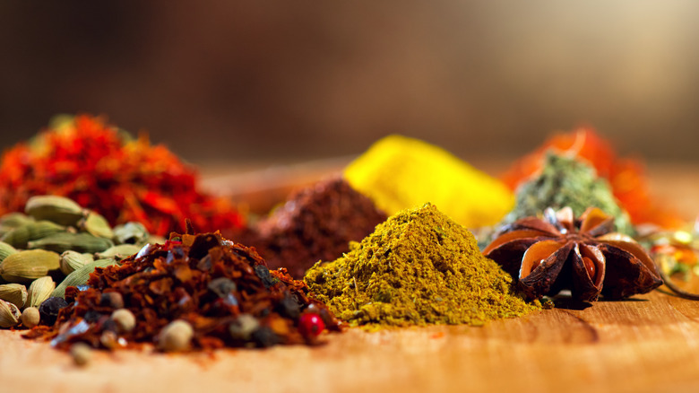 Close up of spices both whole and ground