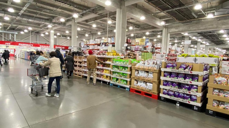 interior of a Costco warehouse in Japan