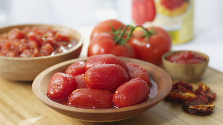 various tomato products