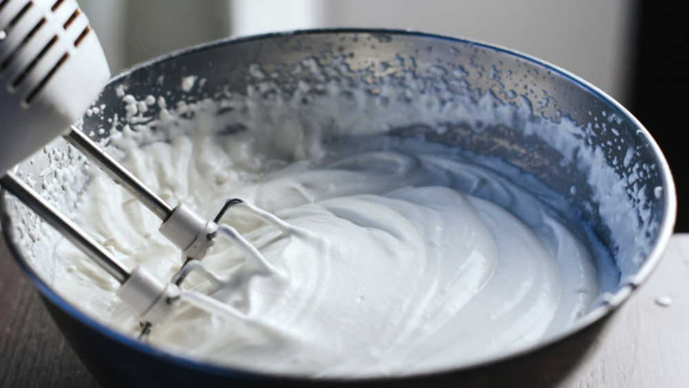 Large bowl of whipped cream 