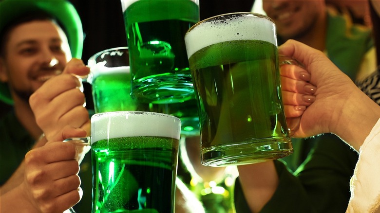 People Drinking Green Beer
